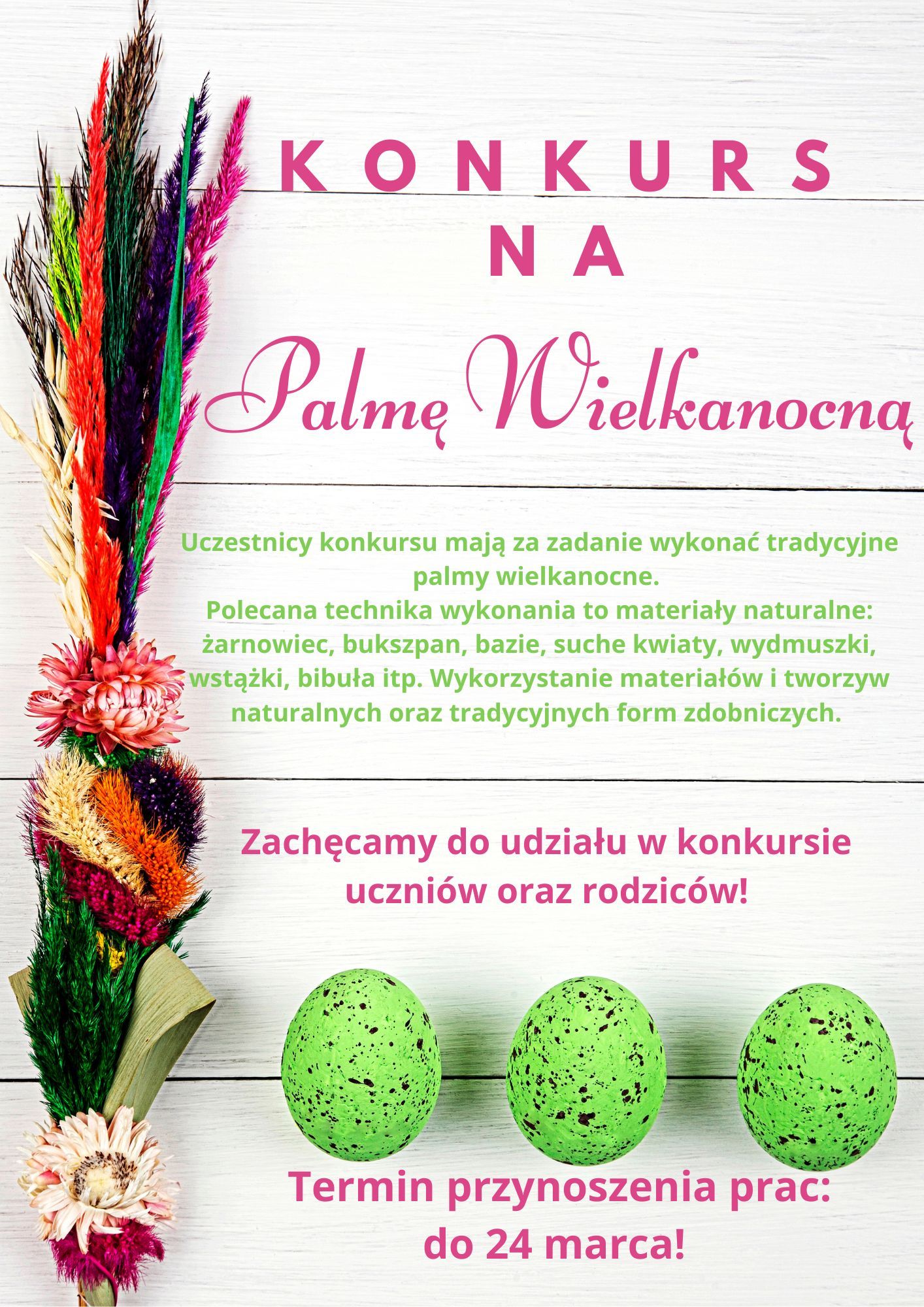 Konkurs na ,,Palmę Wielkanocną